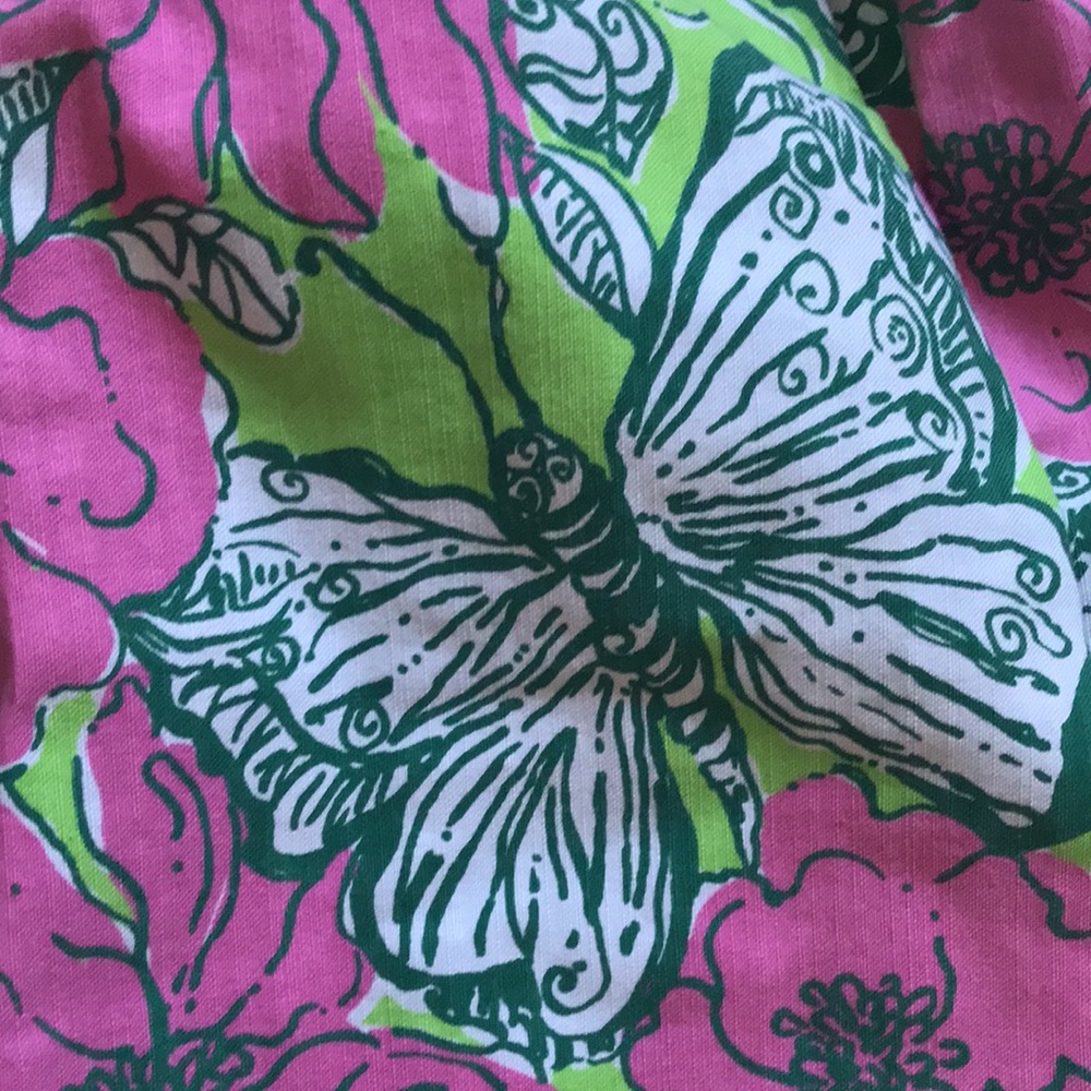 Lilly Pulitzer Strapless Floral Dress in Lime Green & Pink - Picture 2 of 3